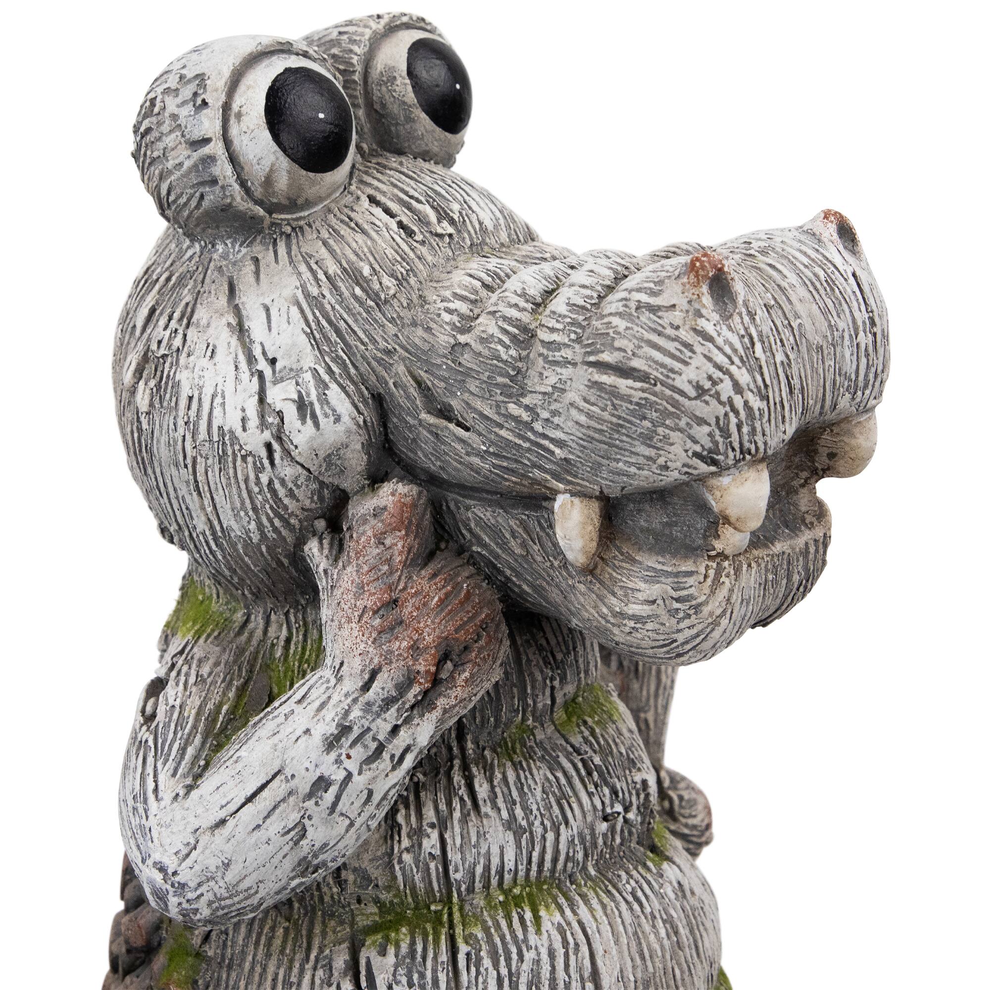 13.25" Posing Crocodile Outdoor Garden Statue